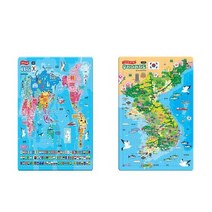 [형설아이]유아초등 지능개발 놀이퍼즐 세계지도퍼즐72 우리나라지도 72, 세계지도 퍼즐 (72조각)