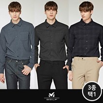 [이월] [MILLET GOLF] NEW 밀레골프 울라이크 기모 체크 셔츠 남성 3종 택1