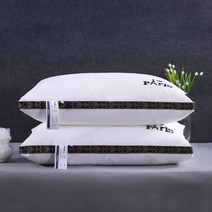 호텔베개 왕바이팡 싱글 한마리 세트다 베개솜 한쌍 치다 2룩 더블 가정용 2630621380, 면 짜다 베개솜있음 한쌍