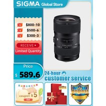 카메라 렌즈 시그마 1835mm F1.8 DC HSM 아트 대형 조리개 표준 DSLR/미러리스 18 35mm 호환, 니콘 af