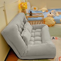 토퍼 쇼파 거실 등받이쇼파 쿠션 낮잠 매트리스 딥슬립 수면매트 자취 원룸, 120cm 라이트 그레이+베개2개