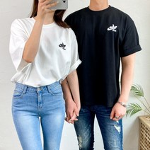 코코로맨틱 미니 자수 콜라보 오버핏 여름 반팔 티셔츠 12컬러