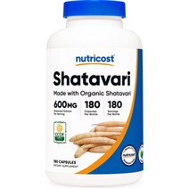 Nutricost 뉴트리코스트 오가닉 샤타바리 600mg 180캡슐