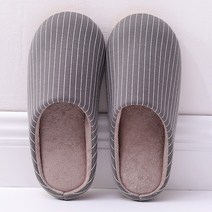 허즈아이 슈즈 커플 거실화 거실 층간소음 겨울 털 실내화 바닥쿠션 소음방지 슬리퍼 사무실, 그레이(남성용)