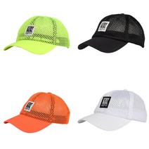 더블유씨 올 메쉬 스포츠 볼캡 야구모자 시원한모자 물놀이모자 워터파크모자, Orange