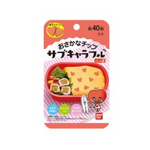 반다이 캬라후루 캐릭터칩 어묵칩 8종 소풍도시락, 7.하트(40개입)