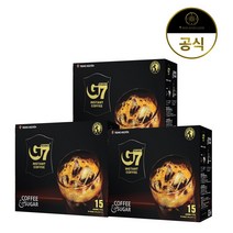 G7 GS017)G7 2in1 설탕커피 15T 3각 수출용, 16g, 15개입, 3개