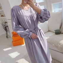 하이데일리 간절기 허리끈 빅사이즈 코이세 롱원피스