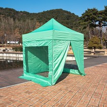 브랜드없음 프리미엄천막 2X2 함마톤 32mm스틸 투명벽면풀세트 우레탄천막 포장마차 행사 옥상 캐노피, 선택완료, P투명풀 2X2/청백