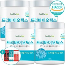 프리바이오틱스 FOS 프락토올리고당 식약처 인증 유산균 먹이 분말 가루 대용량 300g + 사은품, 4개