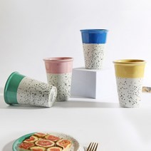 에센셜 도자기 마블 텀블러 컵 4color - 400ml, 포레스트 그린