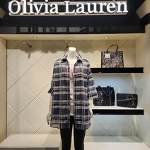 올리비아로렌 올리비아로렌 NC백화점 해운대 여름 분사소재 칠부소매 체크 셔츠 VVCNLXM4411