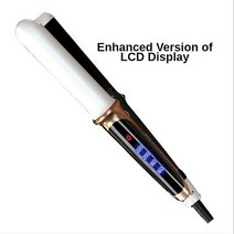 전문가용 매직기 미용실 음이온 고데기 반달 판 2 In 1 전문 헤어 스트레이트너 습식 또는 건식 헤어 스트레이트너 컬 아이언 헤어 스타일링 도구, 01 01 white_01 미국