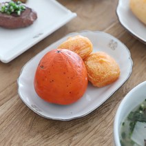 [오반자이] 아우라기 아름다운 우리그릇 쌍희문 고백자 꽃타원 접시 19cm, 쌍희문고백자꽃타원접시19cm[1p]