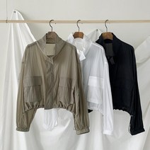 바스락 투포켓 허리 스트링 바람막이 점퍼 봄 여름 가을 간절기