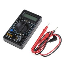LCD 디지털 멀티 미터 AC/DC 750/1000V 전압계 전류계용 디지털 미니 멀티 미터 프로브 옴 테스터 미터 전, 02 Black