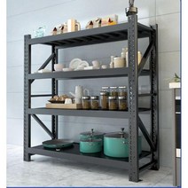 조립식 제품 진열대 메탈 매대 간식 수납장 수납 5단, 길이200x너비50cm4층 300KG, 200cm높이