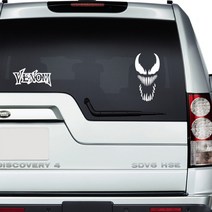 베놈 데칼 스티커 차량용 라인 데코 노트북 캐리어 꾸미기, 유광화이트, 타입1