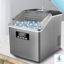 가정용제빙기 휴대용제빙기 미니제빙기 25kg 24h 자동 미니 제빙기 전기 작은 큐브 만들기 기계 빠른 얼음 만드는 기계 우유 차 숍 홈 220V 120W, 설명서, 우리