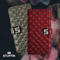 LG U폰 LG 스타일러스2 큐빅 메트로 다이어리 케이스-스터핀, 색상:실버 / 기종:LG볼트/F540, 상세 설명 참조