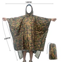 캠핑 야외 차박 준비물 가스워머 어닝 난로가드휴대용 다기능 비옷 하이킹 비옷 판초 매트, 씨엔, [08] Red camouflage S