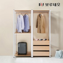 보루네오 슈랑크 드레스룸 시스템옷장 1600 B세트, 03_블랙&오크