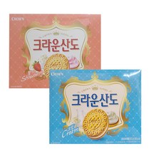 크라운 산도 딸기 323g x 4p + 스윗밀크 323g x 4p, 1세트