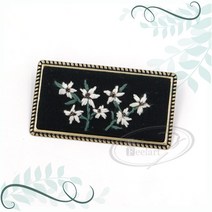 토이앤스티치/가로/직사각/브로치/중/프랑스자수/반제품/당일발송, F117-가로 직사각브로치-중