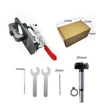 목공 구멍 드릴링 가이드 로케이터 35mm 경첩 보링 지그 고정 장치 알루미늄 합금 오프너 템플릿 도어 캐비닛, Gray Kit, Gray Kit