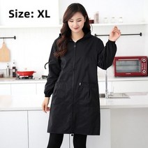 빅사이즈방수앞치마 용접 여름 린넨 앞치마 긴 소매 방수 작업복 반려동물 그루밍 유니폼 헤어 살롱 이발소 끈적이지 않는 앞치마 방유 가운 Y1221126569, Black--XL