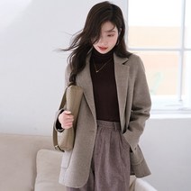 여자 핸드메이드 캐시미어 코트 트렌치 케이프 울 코트 블랙프라이데이