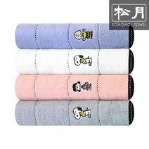 송월타월 송월 스누피와 친구들 호텔수건 1장, 파랑
