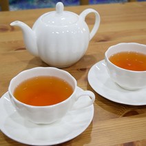 본차이나 홍차 화이트 펌킨 티팟세트 2인, 화이트 티포트(2인세트)