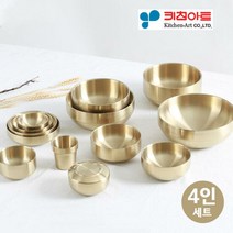 아트박스/키친아트 키친아트 금상첨화 티타늄 이중 식기 4인용, 옵션선택:본품