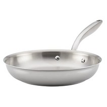Breville Thermal Pro 스테인리스 스틸 프라이팬 / 프라이팬 / 도우미 손잡이가 있는 프라이팬 - 31.4cm(12.5인치) 실버, 10 Inch_Stainless Steel