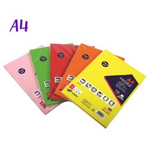상우 120g A4 크린아트지 색상지 단색 100매포장, 26번 검정색