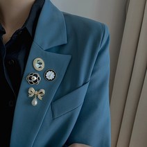 동백 활 Neckline 장식 브로치 여성 파티 핀 버클 정장 액세서리 브로치 4 개/대