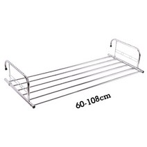 신발건조기 슈즈 드라이어 슈즈스타일러Stainless Steel Balcony Drying Shoe Rack Window Adjustable Fold, 02 60-106cm, 02 60-106cm