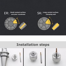 밀링작업대 드릴링머신 작업대 밀링선반 미니 YZH SK 스프링 콜렛 SK10 Sk25 CNC 조각 기계 선반 용 고정밀, 13 SK10-9mm