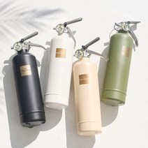 한블리 더스퀘어 분말 차랑용 ABC 소화기 1KG 차량용 가정용 캠핑용 집들이선물 소화기, 베이지