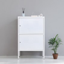 MKB 캐비넷 세로 2칸 수납장, 핑크