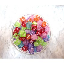 [30g] 블랙 화이트 투명 알파벳비즈