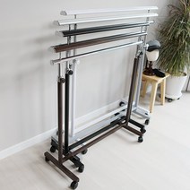 코코디피 엘가 이동식 행거 기성 옷가게 옷걸이 의류 매장용 튼튼한 1단 헹거, 블랙 100cm