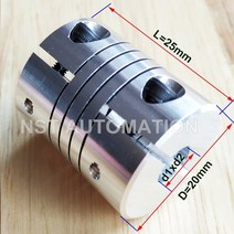 샤프트 커플링 기어 커플링 d20l25 4mm 5mm 6mm 6.35mm 7mm 8mm 알루미늄 z 축 스테퍼 모터 커플러 커플 링 용 플렉시블 커플 링 3d 프린터, 6x8