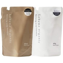 일본직발송 6. LEBENA ORGANIC(레베나 유기농) 레베나 유기농 샴푸 트리트먼트 리필 400ML 400G 아미노, 2개 어소트_One Color, 2개 어소트_One Color, 상세 설명 참조0