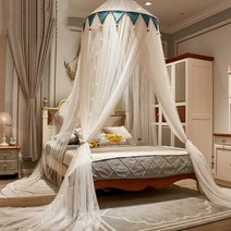 어닝룸텐트 트레일러 카고 도킹 차박 텐트 로맨틱 소녀 방 장식 모기장 3 도어 매달린 돔 홈 여름 침대 커튼 라운드 캐노피, [03] 1.8m (6개 피트) 침대, [01] color 1