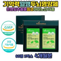 뇌 영양제 플라보놀배당체 혈행 은행잎추출물 PTP포장 노인 기억력 브레인케어 히스티딘 체내대사 비타민b1 L-글루탐산 유해산소세포보호 세포분열 징코빌로바 수험생 청소년 부모님 선물 집중력 공시생 공부 두뇌 GINKGO 영양제