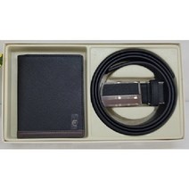 [한성몰 남양주점] 에스콰이아_ 남성 사피아노 소가죽 지갑벨트 세트 선물용 추천_EOCSSB350