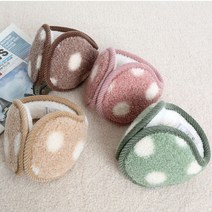 그린섬 ﻿﻿﻿﻿﻿도트 양털 귀마개 와이어 사이즈 조절 초등 주니어 여성 겨울 국내생산