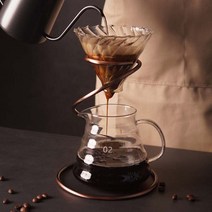 커피필터 V60 핸드 메이드 핸드 메이드 커피 필터 컵 홀더 금속 받침대 커피 도구, 3. 500ml pot